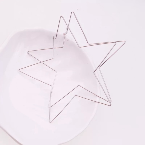 Jewelry - New Alloy Silver Star ⭐️ Earrings